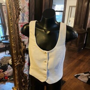 Rachel Zoe Cream Buttoned Blouse